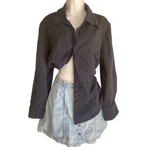 Vintage MHM Petite Women's 16P Button Up Timeless Essential Office Core Blouse